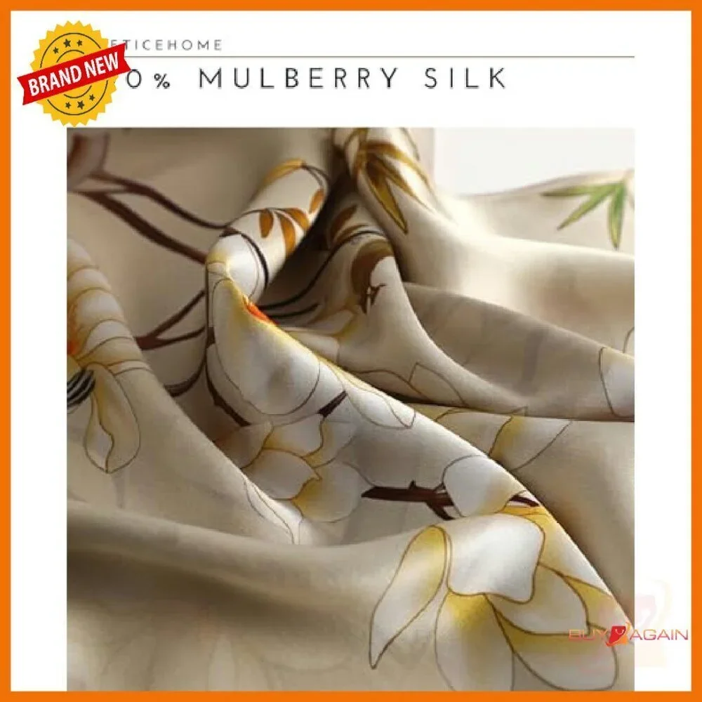 Large 100% Mulberry Silk Scarf Shawl Wrap UV Protection Gift Ready